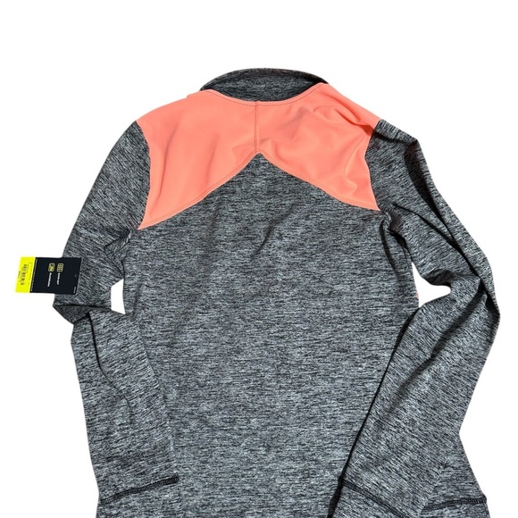 Xersion Heather Gray and Coral Hoodie - Picture 3 of 4